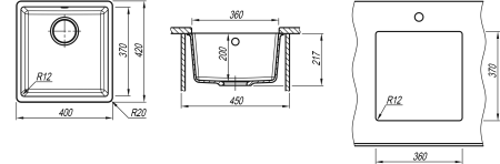 Кухонная мойка ВЕГА 360 Florentina 22.310.В0360 шампань фото