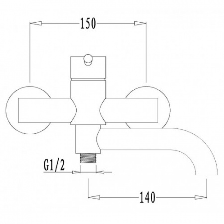 Смеситель для ванны с душем Kaiser Merkur 26055 фото