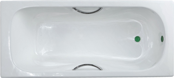 Чугунная ванна с ручками Kaiser КВ-1703 170x75 с антискользящим покрытием фото