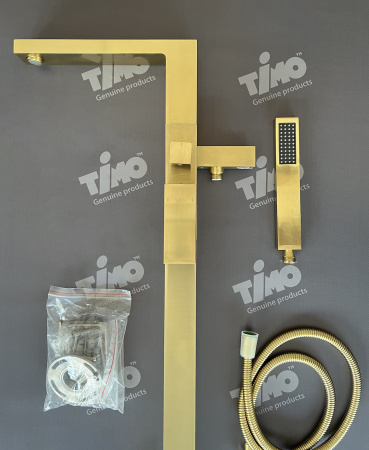 Смеситель для ванны напольный Timo Selene 2210/17Y-CR золото матовое фото