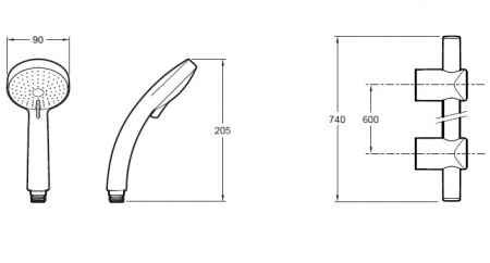 Душевой гарнитур Jacob Delafon Citrus E12907-CP фото