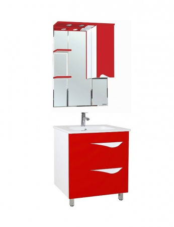 Тумба под раковину Bellezza Эйфория 80 красная фото