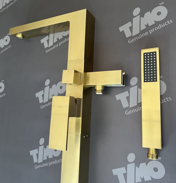 Смеситель для ванны напольный Timo Selene 2210/17Y-CR золото матовое фото