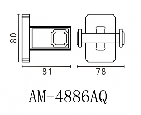 Крючок для ванной двойной Art&Max Gotico AM-E-4886AQ бронза фото