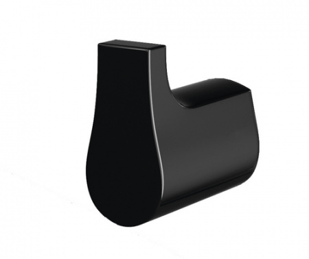 Крючок для ванной одинарный WasserKRAFT Glan K-5123 черный глянец фото