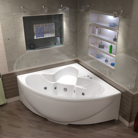 Ванна акриловая с гидромассажем Bas Дрова 160х160 фото