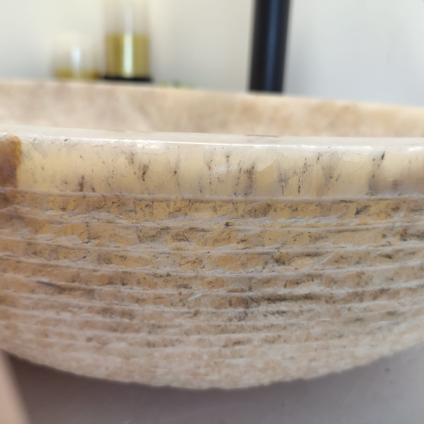 Накладная раковина из оникса Oval Yellow Marmo OO-00659 (70*40*13cм) фото