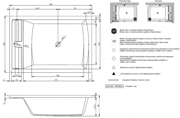 Акриловая ванна Riho Savona BB7900500000000 190х130 фото