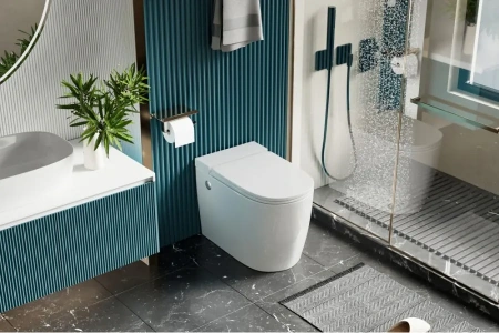 Унитаз приставной с импульсным смывом Abber Bequem AC1114P с сиденьем микролифт фото