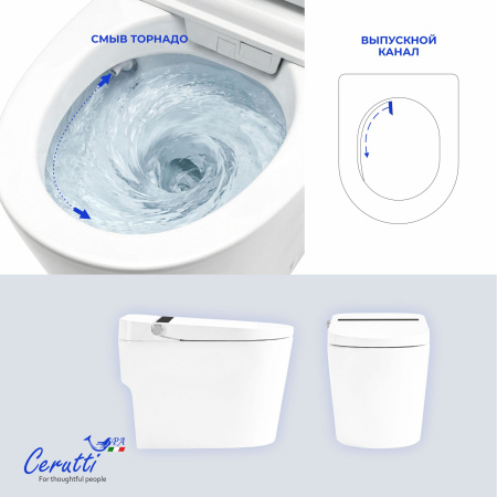 Умный электронный унитаз с функцией биде Cerutti SPA Afra Smart CT12152 фото