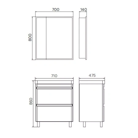 Напольная тумба-умывальник Comforty Валдай-70Н 00-00020836 фото