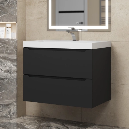 Тумба под раковину Uperwood Tanos 70 291020231 черная матовая фото