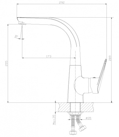 Смеситель для кухни Rossinka Z Z40-23U фото