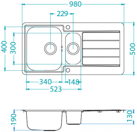 Мойка для кухни Alveus Line Maxim 10 сатин, клапан автомат фото