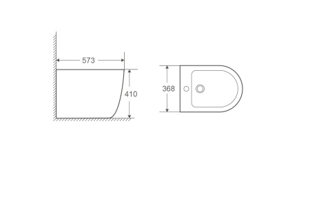 Биде напольное WeltWasser WW SK MERZBACH 003 MT-BL фото