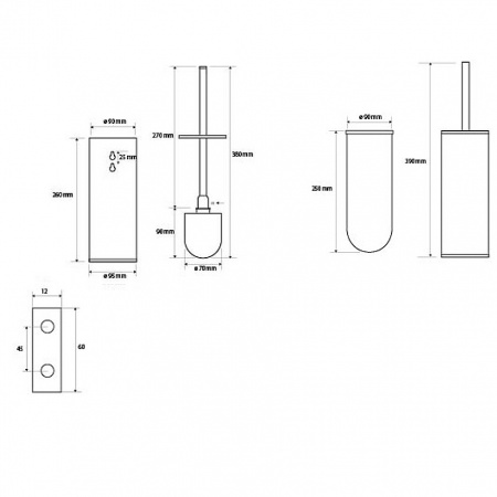 Ершик для туалета Bemeta Dark 102313060 фото