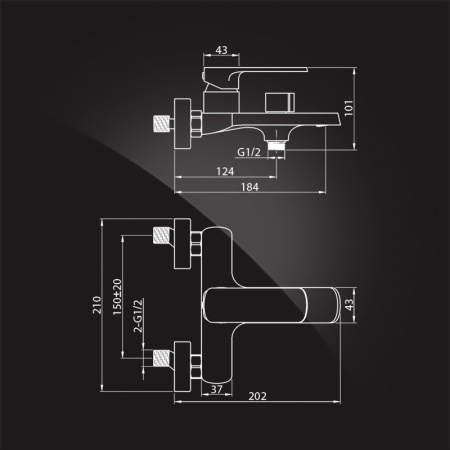 Смеситель для ванны с душем Elghansa Heffen 2352520 фото
