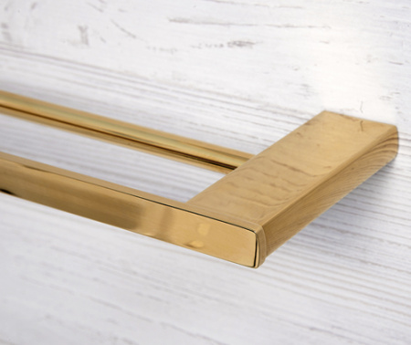 Полотенцедержатель двойной WasserKRAFT Sauer K-7940 глянцевое золото фото