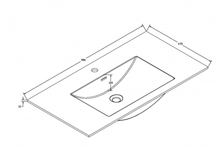 Раковина Vincea Alessia VCB-14900W 90 см Y.Oak фото