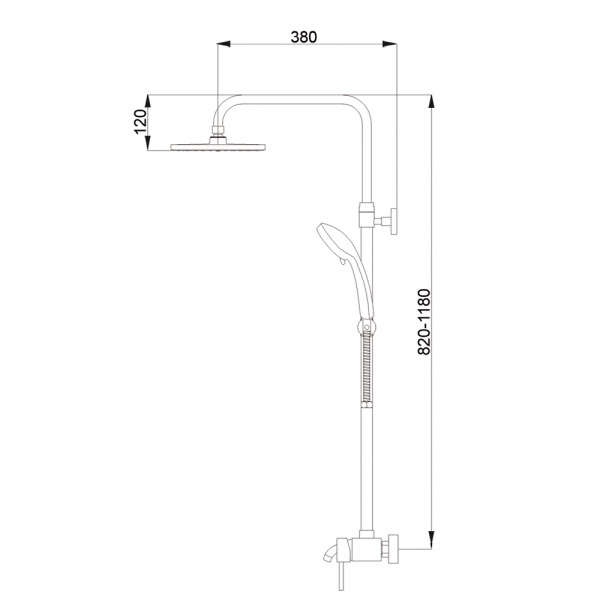 Душевая система (стойка) Raiber R0804 фото