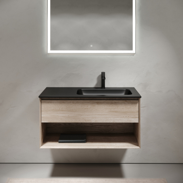 Тумба под раковину Sancos Marmi 1.0 MR1.0100REG дуб галифакс натуральный фото