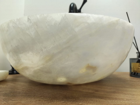 Накладная раковина из оникса Indo Bowl Yellow Small TinLip BO-00310 фото