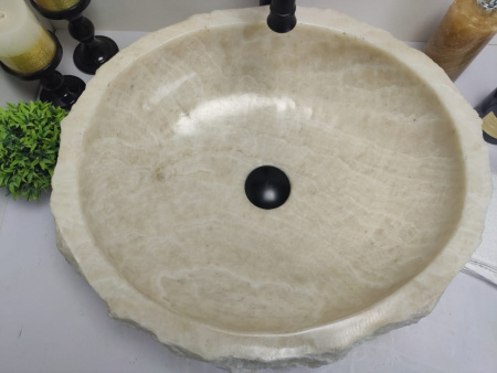 Накладная раковина из оникса Indo Erozy Блитар EO-00038 фото