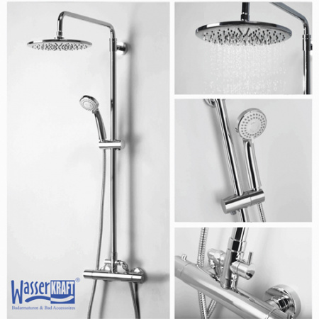Душевая система (стойка) с термостатом WasserKRAFT A13302 фото