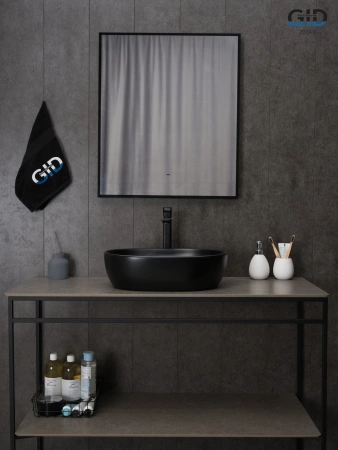 Накладная раковина GID Bm9026b 53370 48x35 черная матовая фото