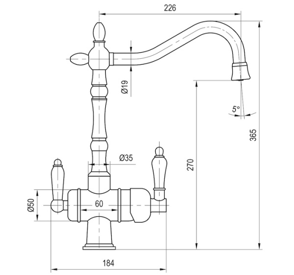 Смеситель для кухни с фильтром для воды Zorg Clean Water ZR 326 YF NICKEL фото