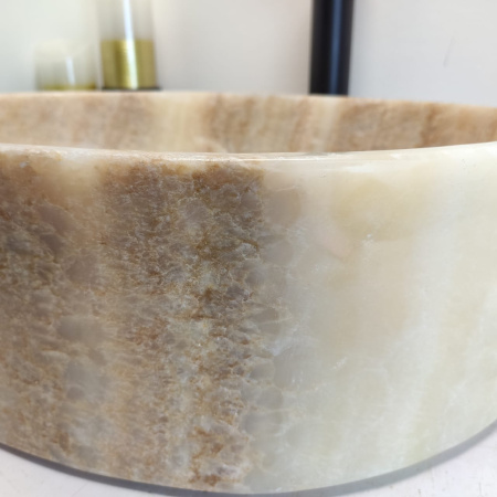 Накладная раковина из оникса Oval Yellow OY-00700 (52*38*14см) фото