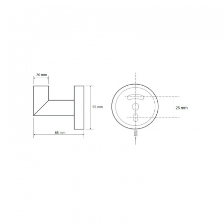 Крючок для ванной одинарный Bemeta Dark 104206020 фото