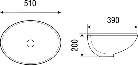 Раковина WeltWasser Deilbach DEILBACH 6005 51х39 фото