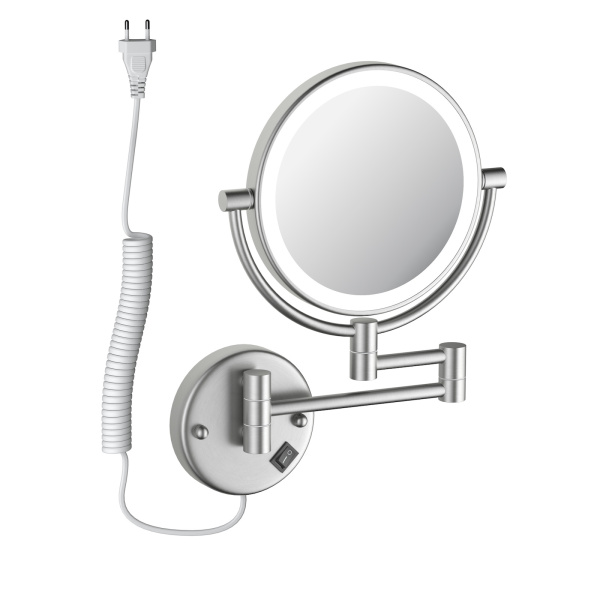 Зеркало с подсветкой и 5 кратным увеличением Timo Saona 13376/13 Никель фото