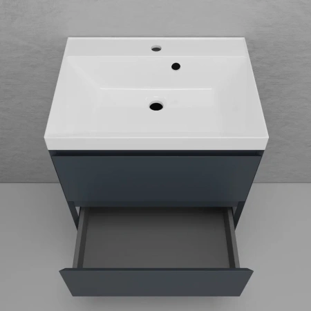 Тумба подвесная под раковину Style Line Манхэттен 60 ЛС-00002366 графит фото