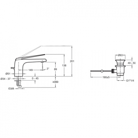 Смеситель для раковины Jacob Delafon Avid E97345-CP фото