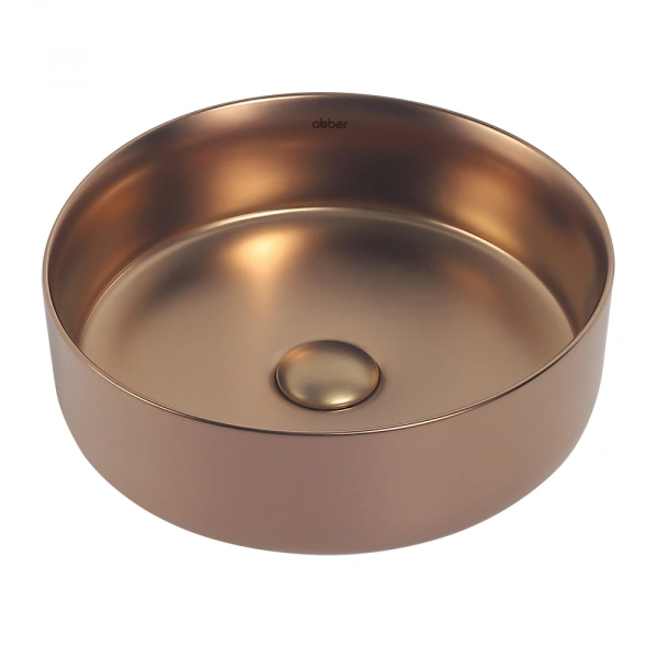 Накладная раковина Abber Bequem AC2108MRG 36x36 розовое золото матовое фото