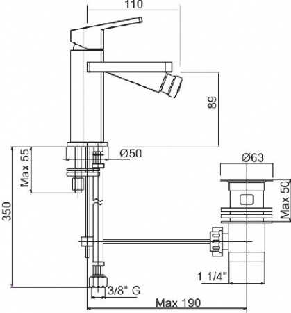 Смеситель для биде Cezares Trend TREND-BSM1-01-Cr фото