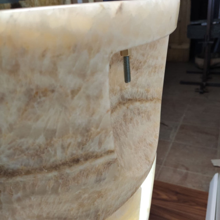 Раковина напольная из оникса Yellow ON-01346 (45*45*90) фото