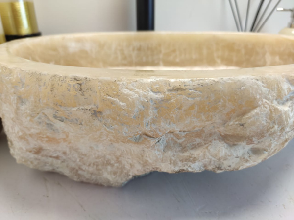 Накладная раковина из оникса Erozy Yellow EO-00622 (54*38*15см) фото