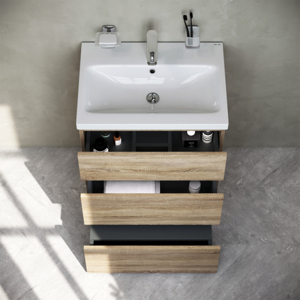 Тумба под раковину напольная AM.PM Gem S M91FSX0602OF светлый дуб 60 см фото