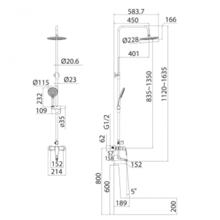 Душевая система (стойка) Iddis Optima Home OPTSB3Fi06 фото