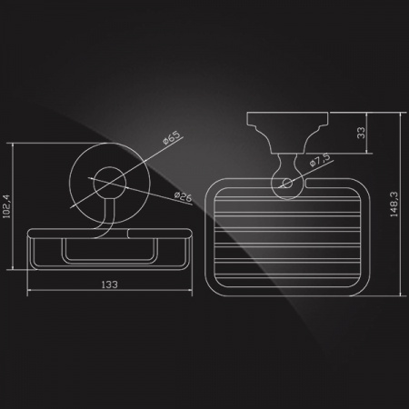 Мыльница настенная Elghansa Carrington CRG-455 фото