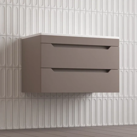 Тумба подвесная Style Line Остин 80 ЛС-00002406 тауп темный фото