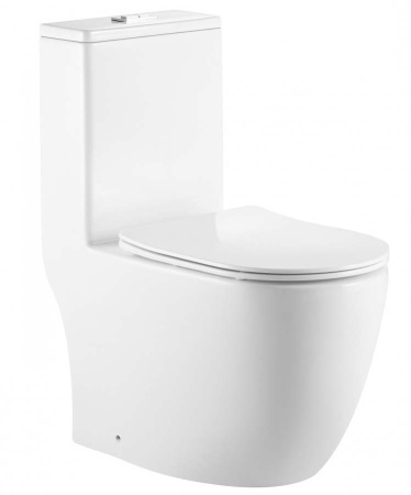 Унитаз напольный со смывом торнадо CeramaLux N TR2176MN с сиденьем фото