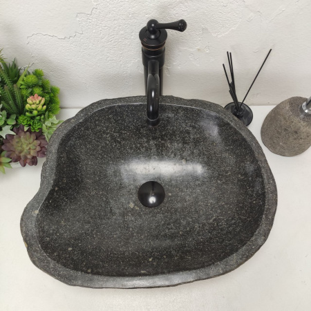 Накладная раковина из речного камня RS01468 (51*43*16) C2 фото