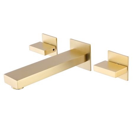 Настенный смеситель для раковины Abber Daheim AF82122G золото матовое фото