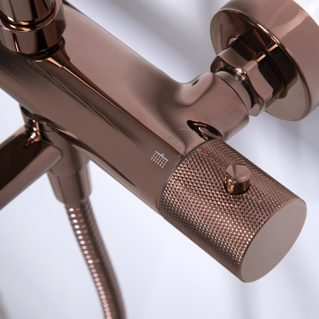 Душевая система с термостатическим смесителем WasserKRAFT Thermo A18301 розовое золото фото