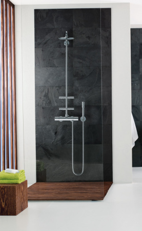 Душевая система (стойка) с термостатом и боковыми душами Grohe Rainshower 27374000 фото