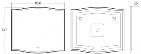Зеркало OWL 1975 Roxen OWLM200102 85x74 фото